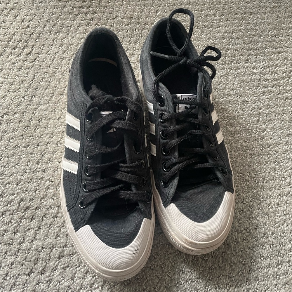 Adidas Women’s Black and White Sneakers